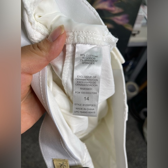 Democracy Ab Solution Ultra Soft Corduroy Slim Jeans in Blanched Almond Sz 14 - Picture 7 of 10